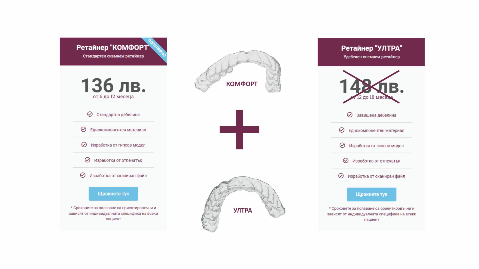 Новите ретайнери „КОМФОРТ + УЛТРА“ от Алайнери Денталайн – комбинация от комфорт и дълготрайна защита за зъбите.
